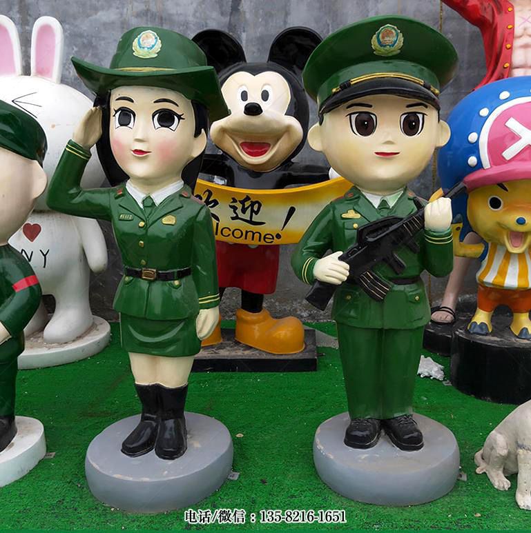 卡通戰(zhàn)士玻璃鋼雕塑 卡通戰(zhàn)士玻璃鋼雕塑