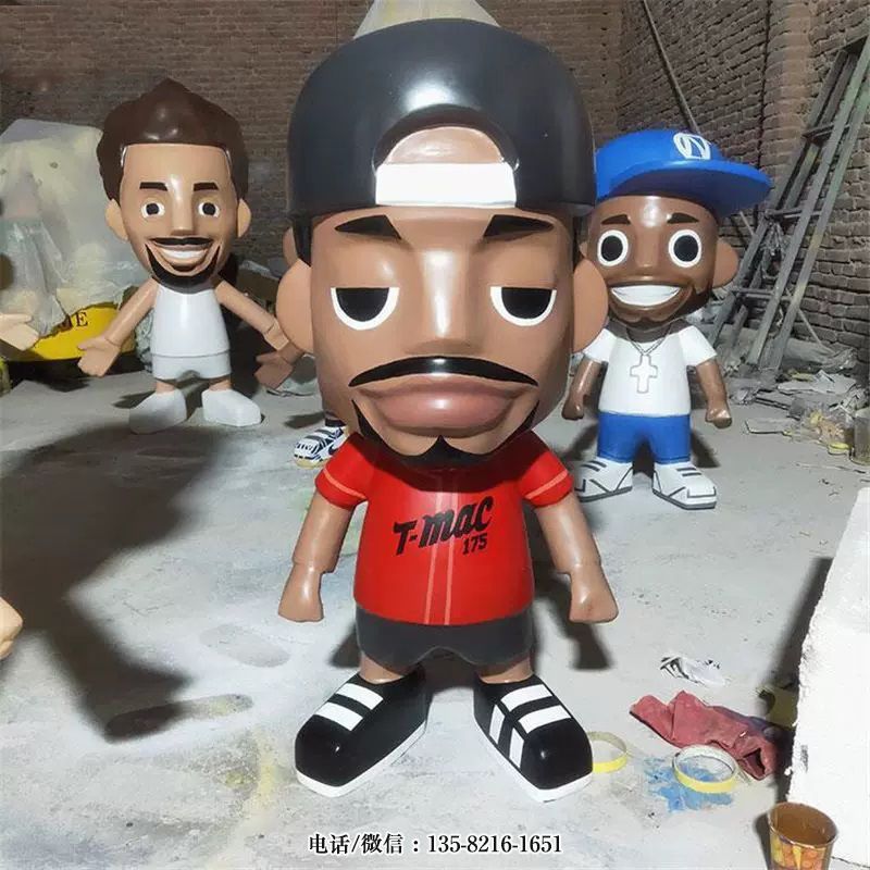 玻璃鋼卡通籃球明星人物雕塑 玻璃鋼卡通籃球明星人物雕塑
