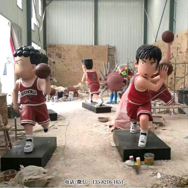 玻璃鋼籃球運(yùn)動人物卡通雕塑 玻璃鋼籃球運(yùn)動人物卡通雕塑