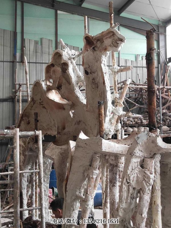 07石膏模具凝固，清理雕塑泥