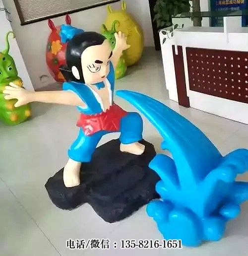 玻璃鋼葫蘆娃之水娃(老五)雕塑 玻璃鋼葫蘆娃之水娃(老五)雕塑