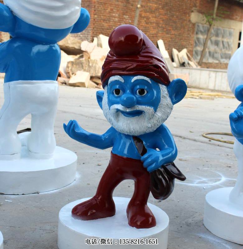 玻璃鋼藍(lán)精靈雕塑 (6)