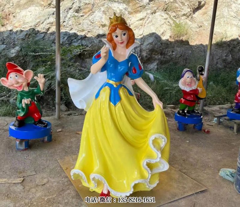 玻璃鋼白雪公主卡通人物雕塑 玻璃鋼白雪公主卡通人物雕塑
