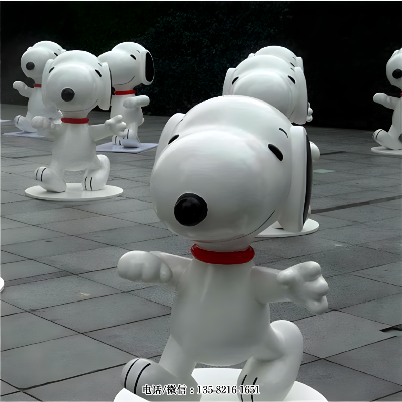 玻璃鋼卡通史努比狗雕塑 玻璃鋼卡通史努比狗雕塑