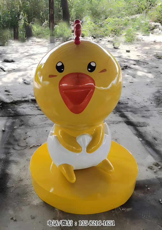 玻璃鋼卡通小雞仔雕塑 玻璃鋼卡通小雞仔雕塑