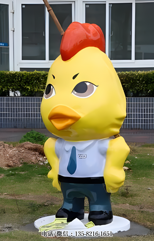 翅膀叉腰的卡通公雞雕塑 翅膀叉腰的卡通公雞雕塑