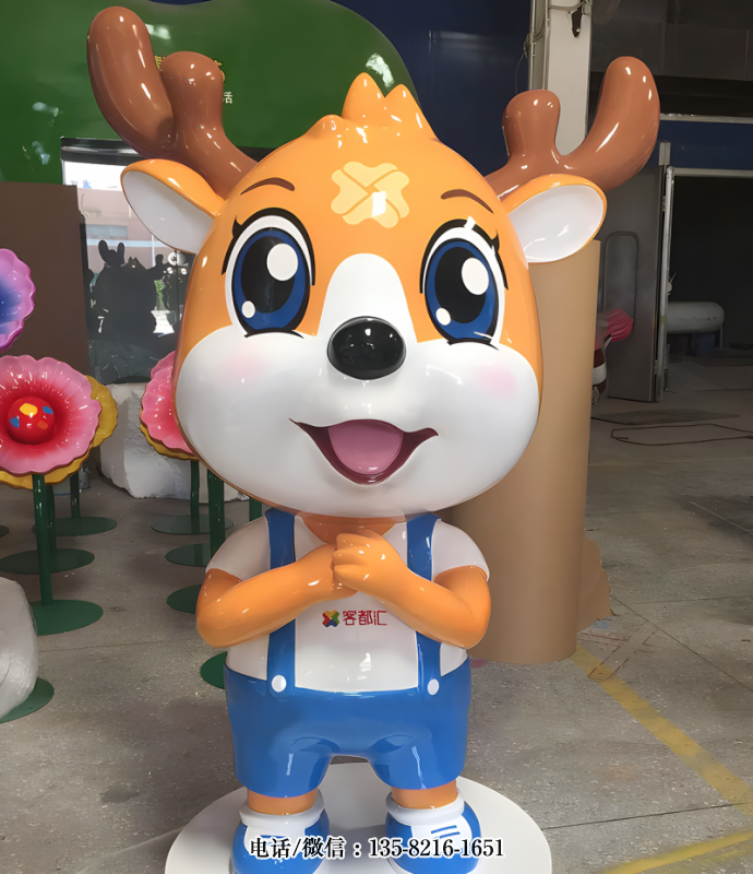 玻璃鋼卡通小鹿公仔 玻璃鋼卡通小鹿公仔