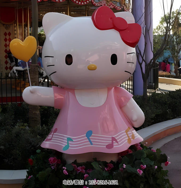 玻璃鋼HelloKitty卡通貓雕塑 (3) 玻璃鋼HelloKitty卡通貓雕塑 (3)