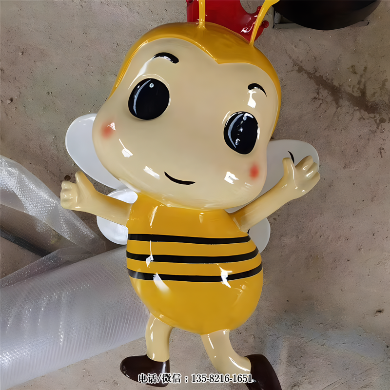 可愛的小蜜蜂卡通雕塑 可愛的小蜜蜂卡通雕塑