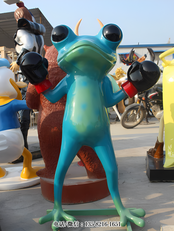 卡通青蛙拳擊手雕塑 卡通青蛙拳擊手雕塑