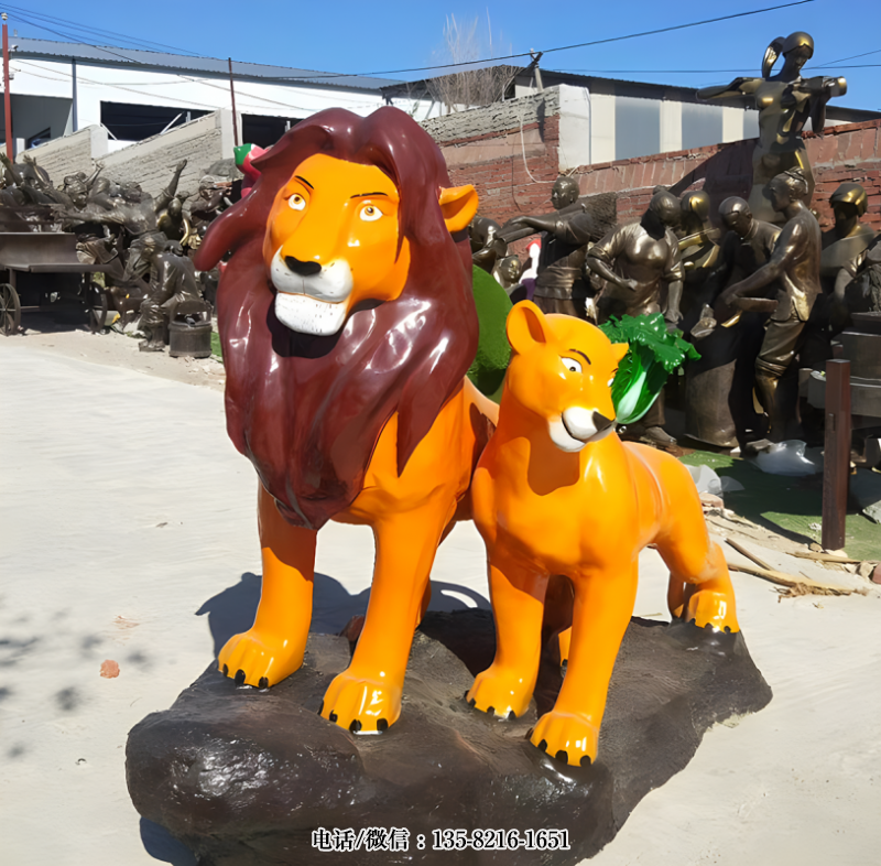 獅子王卡通獅子雕塑 獅子王卡通獅子雕塑