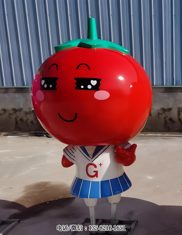 玻璃鋼卡通番茄公仔 玻璃鋼卡通番茄公仔
