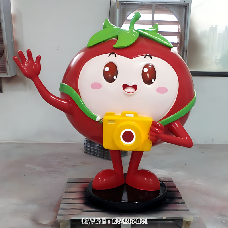 拍照的西紅柿公仔 拍照的西紅柿公仔