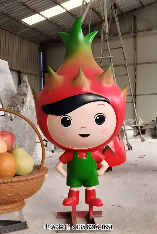 火龍果卡通玻璃鋼雕塑 火龍果卡通玻璃鋼雕塑