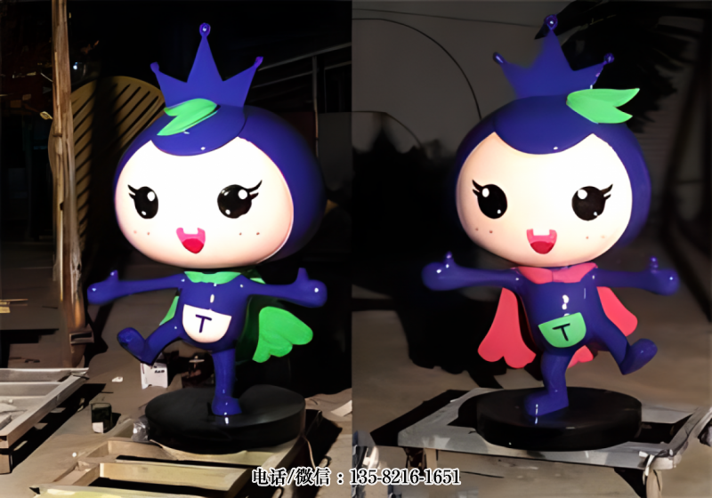 玻璃鋼藍(lán)莓卡通雕塑 玻璃鋼藍(lán)莓卡通雕塑