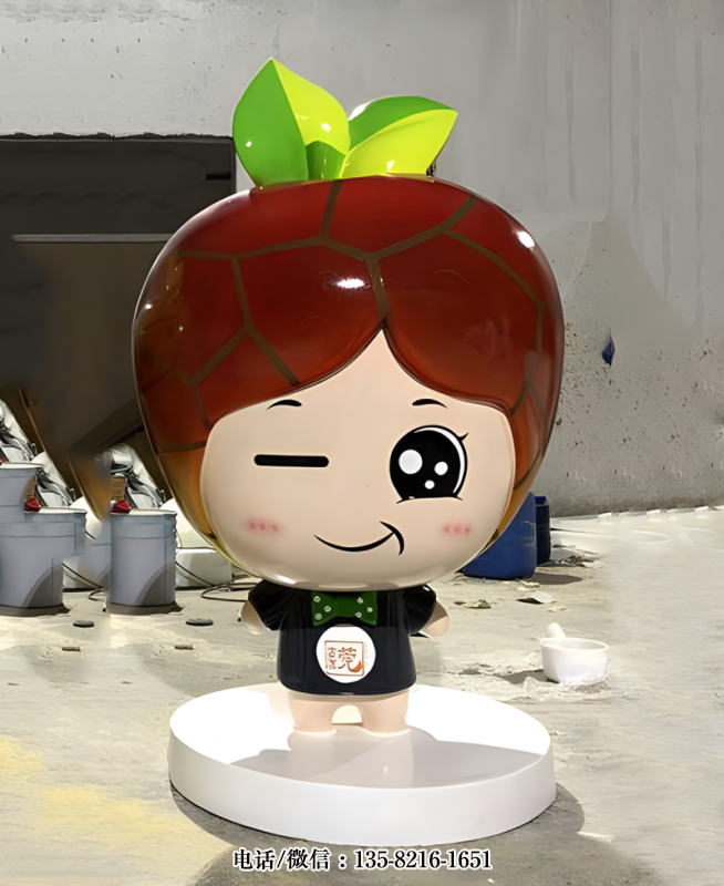 玻璃鋼卡通荔枝公仔雕塑 玻璃鋼卡通荔枝公仔雕塑