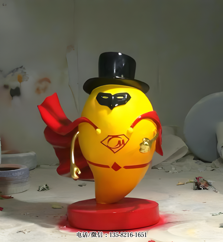 超人造型卡通芒果雕塑公仔 超人造型卡通芒果雕塑公仔