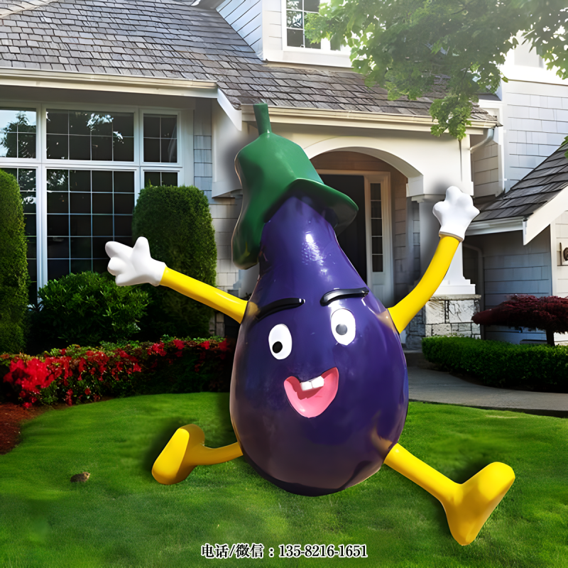 玻璃鋼卡通茄子雕塑 (2) 玻璃鋼卡通茄子雕塑 (2)