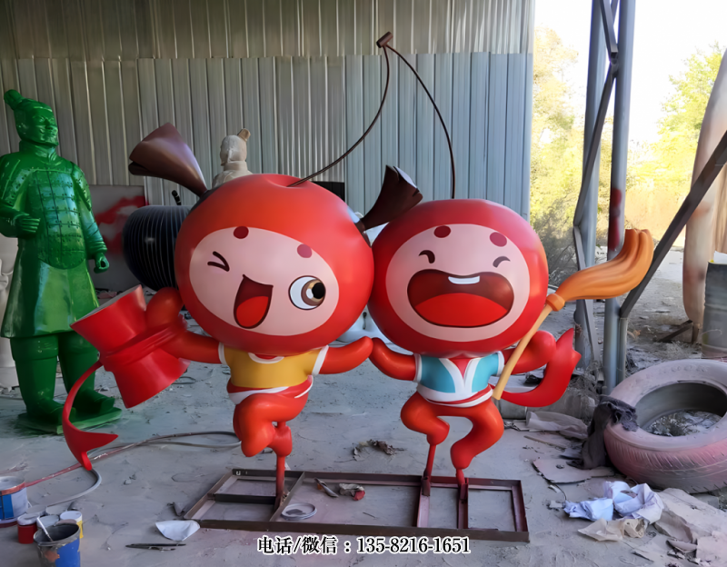 玻璃鋼櫻桃卡通雕塑公仔 (1) 玻璃鋼櫻桃卡通雕塑公仔 (1)