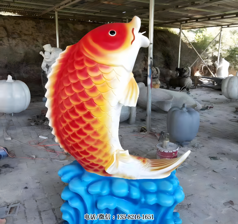 玻璃鋼仿真鯉魚雕塑 (1) 玻璃鋼仿真鯉魚雕塑 (1)