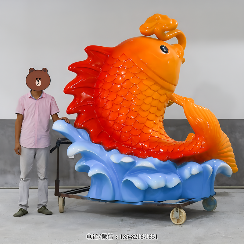 玻璃鋼仿真鯉魚雕塑 (2) 玻璃鋼仿真鯉魚雕塑 (2)
