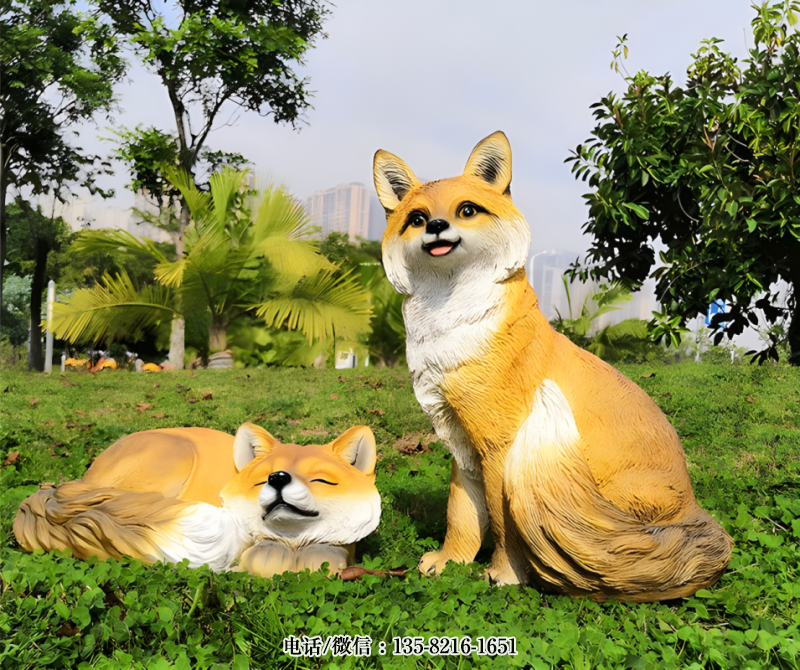 玻璃鋼仿真狐貍雕塑 (4) 玻璃鋼仿真狐貍雕塑 (4)