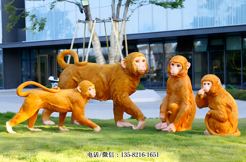 玻璃鋼仿真猴子雕塑 (3) 玻璃鋼仿真猴子雕塑 (3)