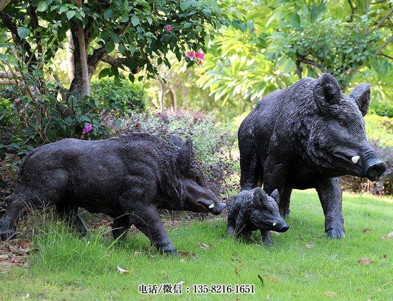 玻璃鋼仿真野豬雕塑 玻璃鋼仿真野豬雕塑