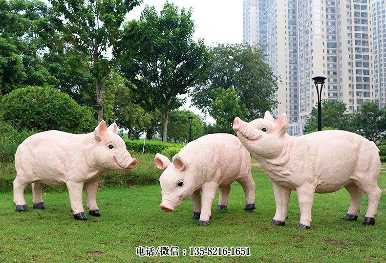 玻璃鋼仿真豬雕塑 (5) 玻璃鋼仿真豬雕塑 (5)