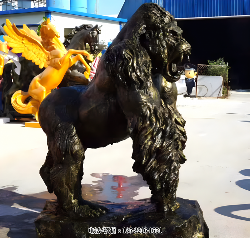 玻璃鋼仿真大猩猩雕塑 (3) 玻璃鋼仿真大猩猩雕塑 (3)