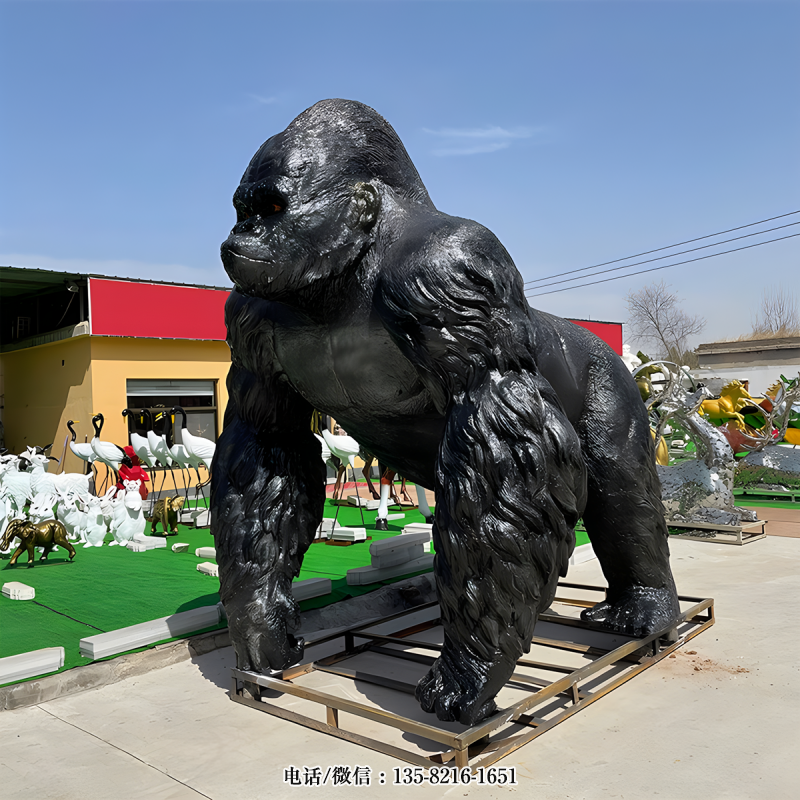 玻璃鋼仿真大猩猩雕塑 (4) 玻璃鋼仿真大猩猩雕塑 (4)