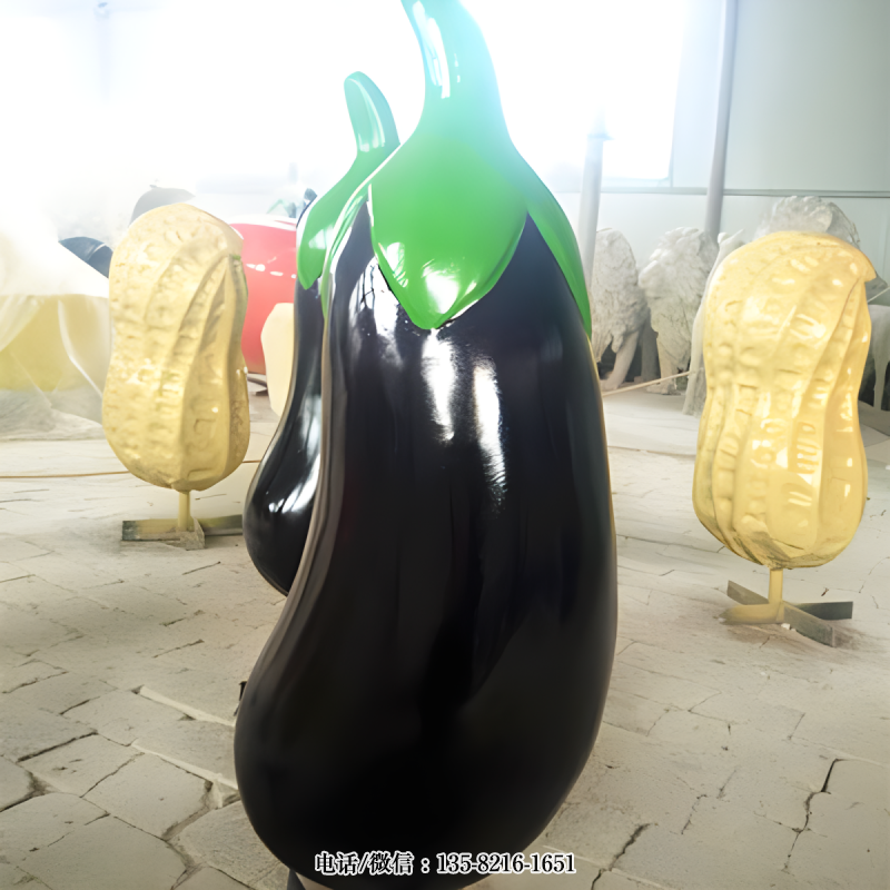 玻璃鋼仿真茄子雕塑 (5)