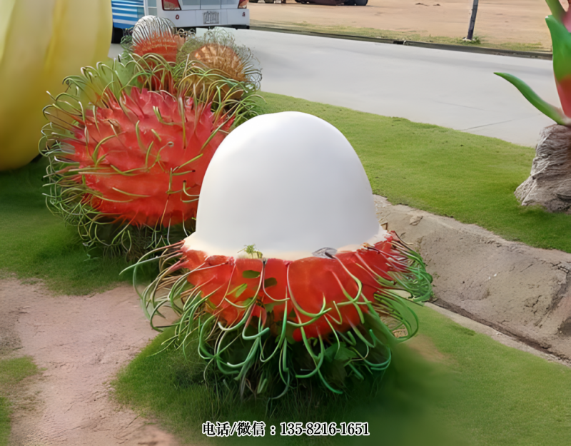 玻璃鋼仿真紅毛丹雕塑 (2) 玻璃鋼仿真紅毛丹雕塑 (2)