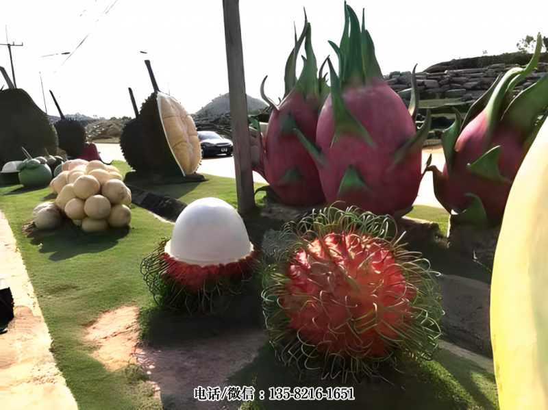 玻璃鋼仿真紅毛丹雕塑 (4) 玻璃鋼仿真紅毛丹雕塑 (4)