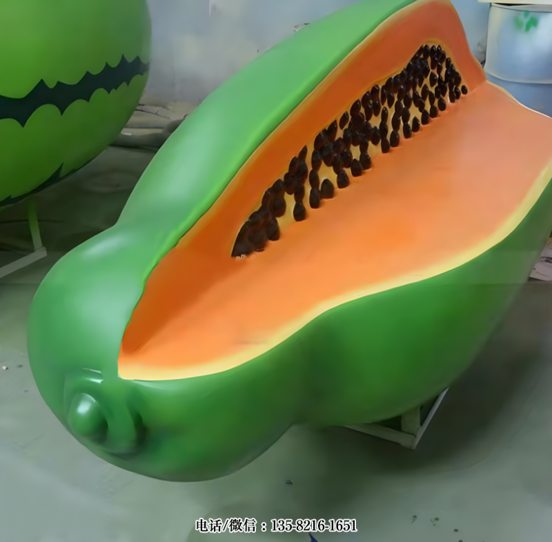 玻璃鋼仿真木瓜雕塑 (3) 玻璃鋼仿真木瓜雕塑 (3)