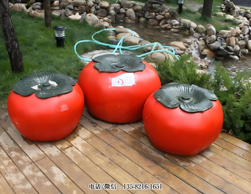 玻璃鋼仿真柿子雕塑 (1) 玻璃鋼仿真柿子雕塑 (1)