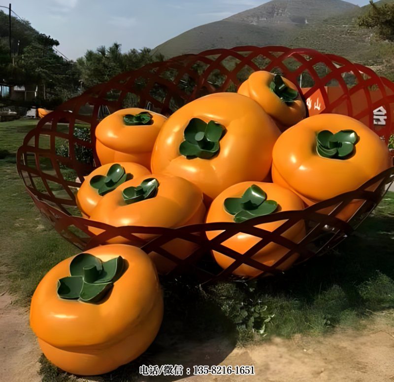 玻璃鋼仿真柿子雕塑 (4) 玻璃鋼仿真柿子雕塑 (4)