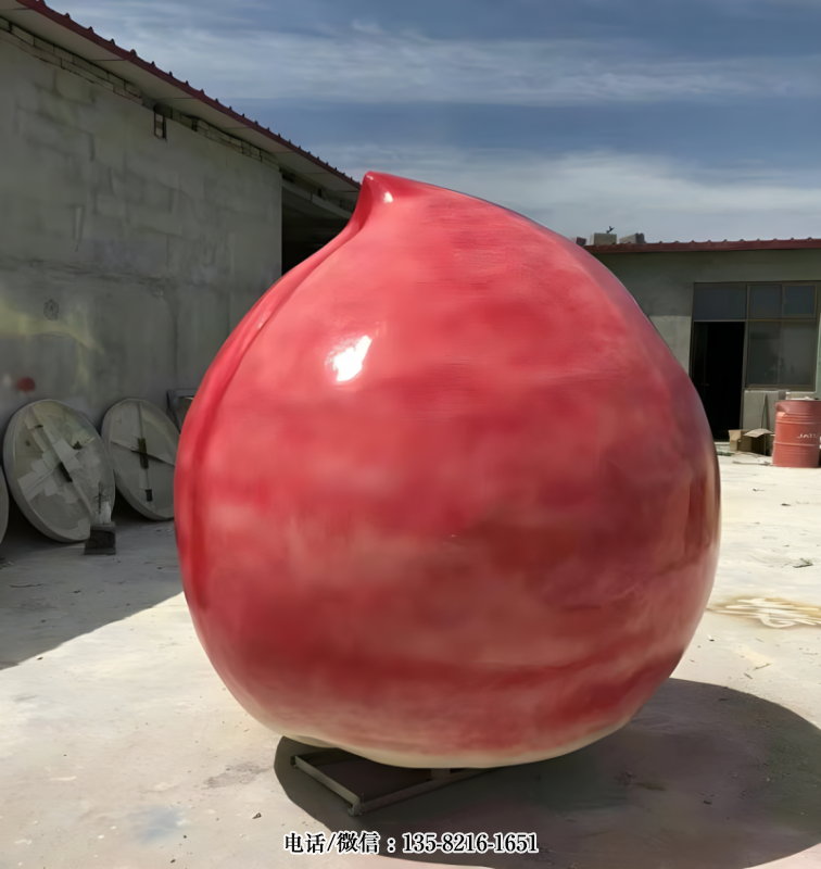 玻璃鋼仿真桃子雕塑 (2)