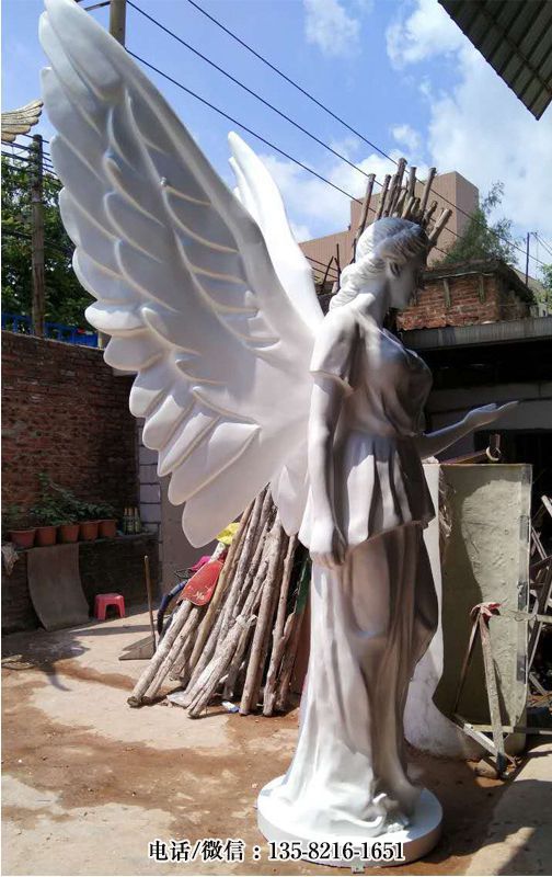 玻璃鋼樹脂天使景觀雕塑 玻璃鋼樹脂天使景觀雕塑