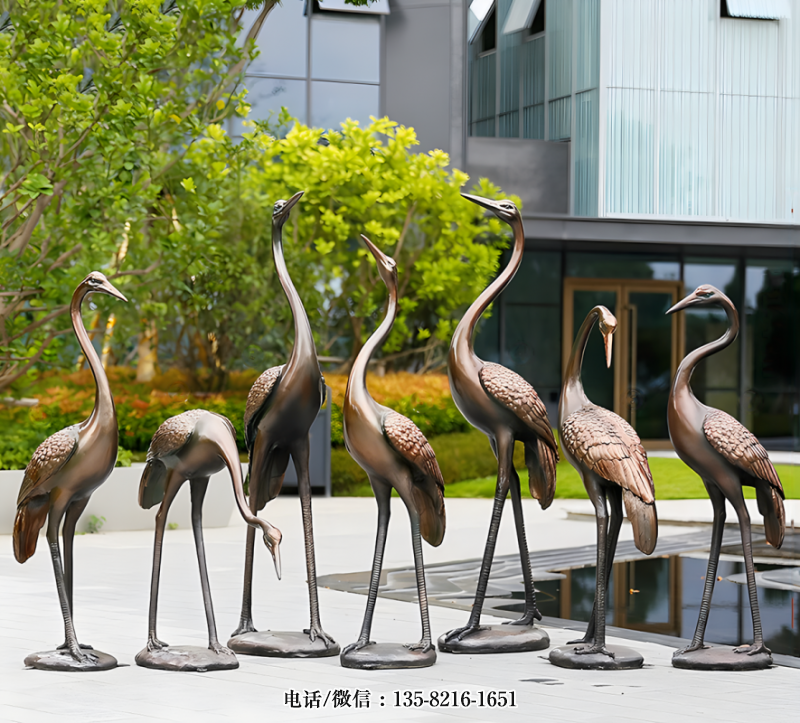 玻璃鋼仿銅仙鶴雕塑 (2) 玻璃鋼仿銅仙鶴雕塑 (2)