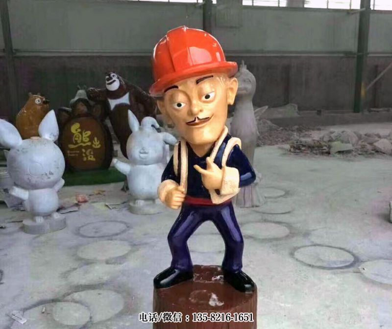 玻璃鋼光頭強(qiáng)卡通人物雕塑 玻璃鋼光頭強(qiáng)卡通人物雕塑