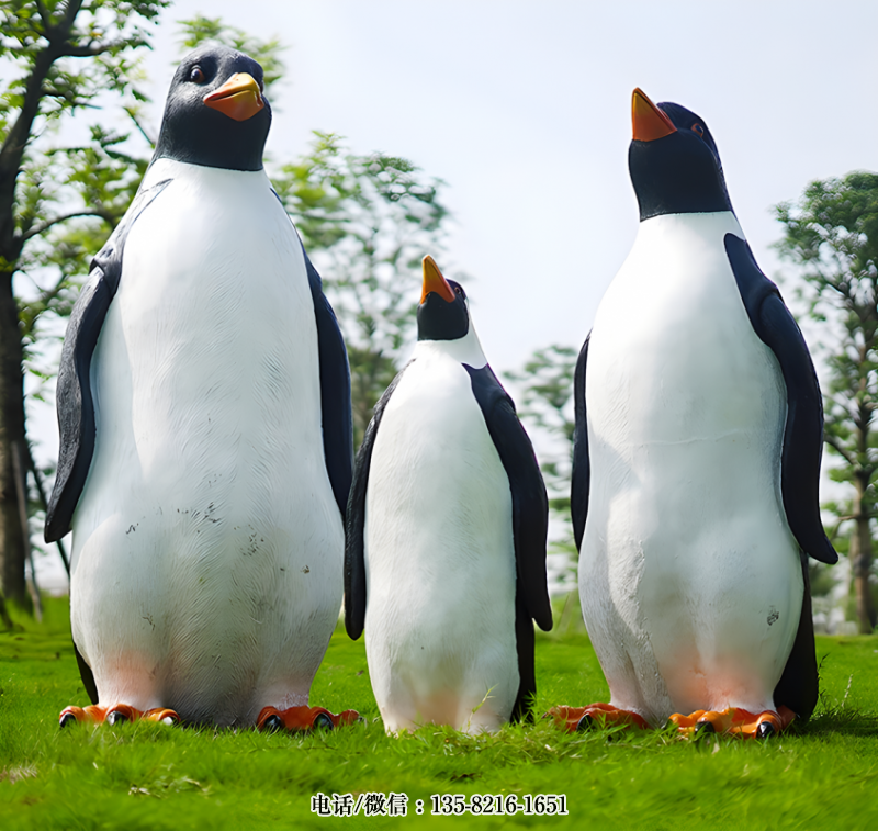 玻璃鋼仿真企鵝雕塑 玻璃鋼仿真企鵝雕塑