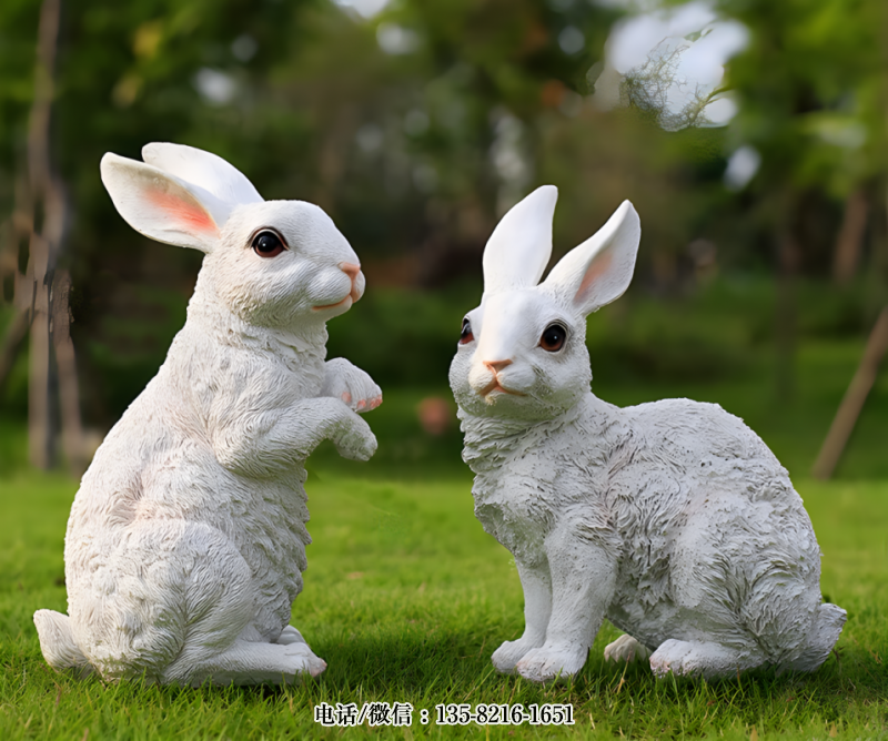 玻璃鋼仿真兔子雕塑 玻璃鋼仿真兔子雕塑