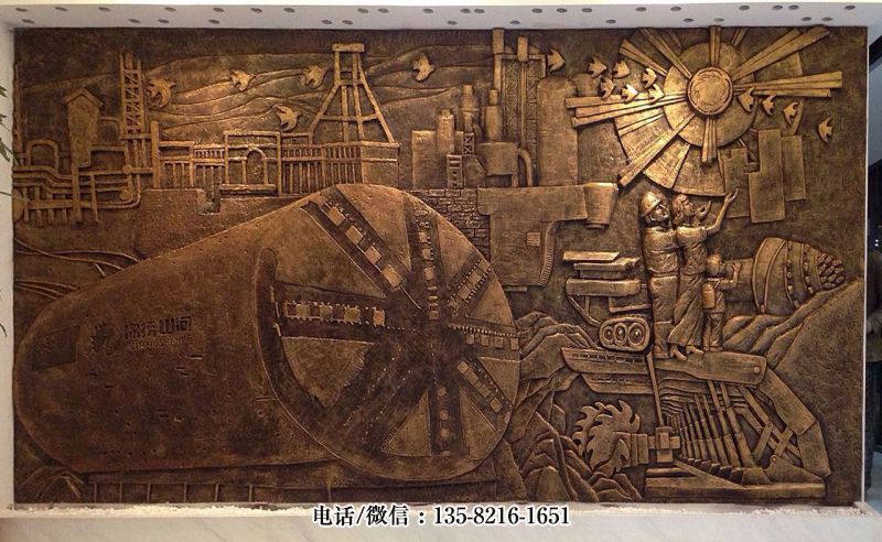 校園科技主題玻璃鋼仿銅浮雕壁畫 校園科技主題玻璃鋼仿銅浮雕壁畫