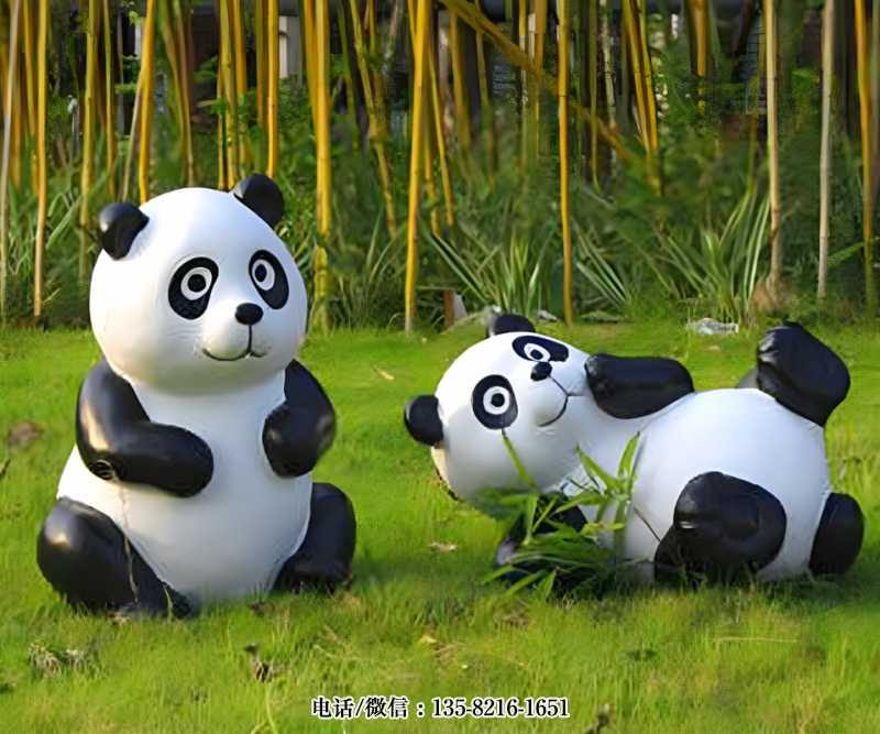 玻璃鋼熊貓雕塑 玻璃鋼熊貓雕塑